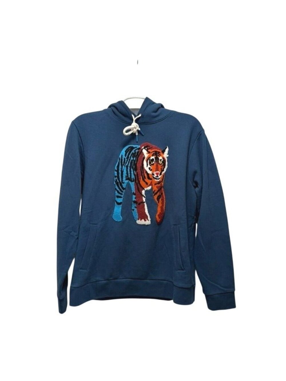 Bonobos Limited Edition Bouclé Tiger Critter Hoodie – Blue Wing Teal – Medium